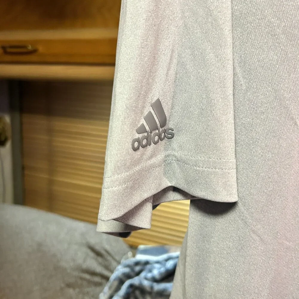 Adidas Men's Gray Polo Shirt XL Short Sleeve